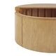 preview thumbnail 12 of 12, Walker Edison Modern Solid Oak Wood Veneer Round Coffee Table