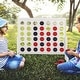 preview thumbnail 10 of 10, Giant 4-in-a-row Game Set Wooden Jumbo 4-to-Score Game with Carrying Bag White