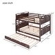 preview thumbnail 3 of 7, Full-Over-Full Size Sturdy Wooden Bunk Bed with Twin size Trundle,Separable Bunk Bed for Bedroom