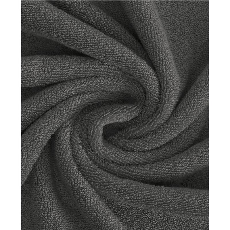 Feather and Stitch NY 650 GSM Premium Cotton 6 Piece Towel Set Super Absorbent Quick Dry Spa Quality