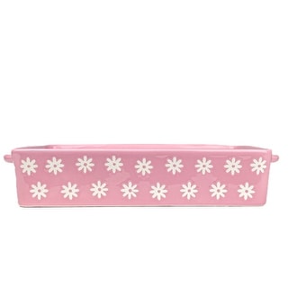 10 Strawberry Street Daisy Rectangular Baker, Pink
