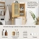 preview thumbnail 11 of 11, Bamboo Over The Toilet Storage Cabinet, Bathroom Space Saver, Over The Toilet Rack with Adjustable Shelf, Natural Color ﻿