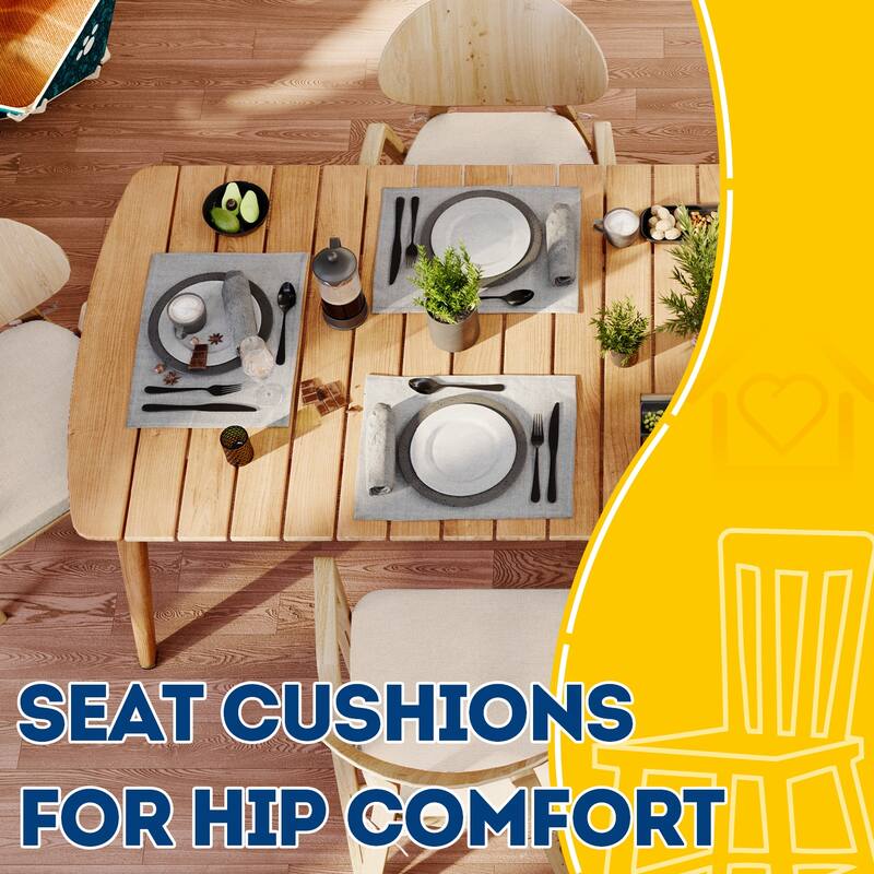 AAAAAcessories 17 in. X 16 in.Indoor Strap Non-slip Chair Cushion for Multi-scenario Setups (2 Pack) - N/A