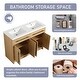 preview thumbnail 9 of 17, Jentoria 48"/60" FreeStanding Bathroom Vanity with Sink, Bathroom Vanity with Soft Close Door and Adjustable Shelf