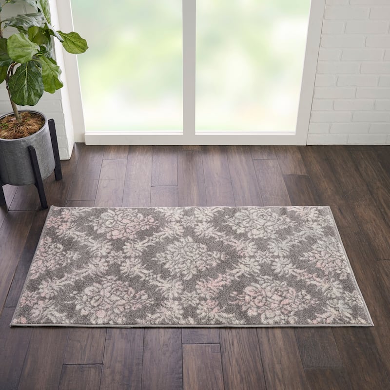 Nourison Tranquil French Country Floral Damask Area Rug