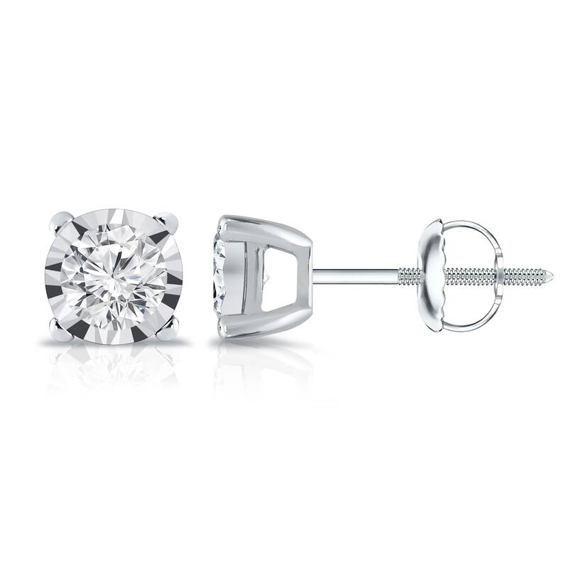 Auriya 1/2ctw Round-cut Diamond Stud Earrings 14k Gold (G-I, I1-I2)