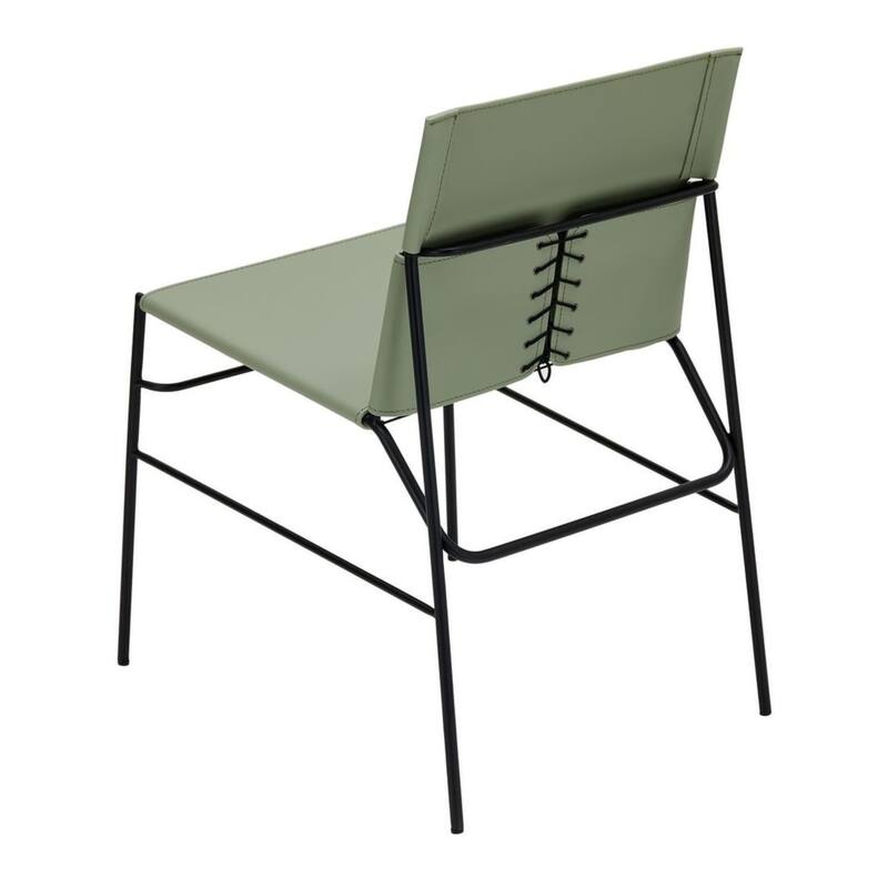 Aria Home Sage Fabien Dining Chair Recycled Leather with Stitch Detail