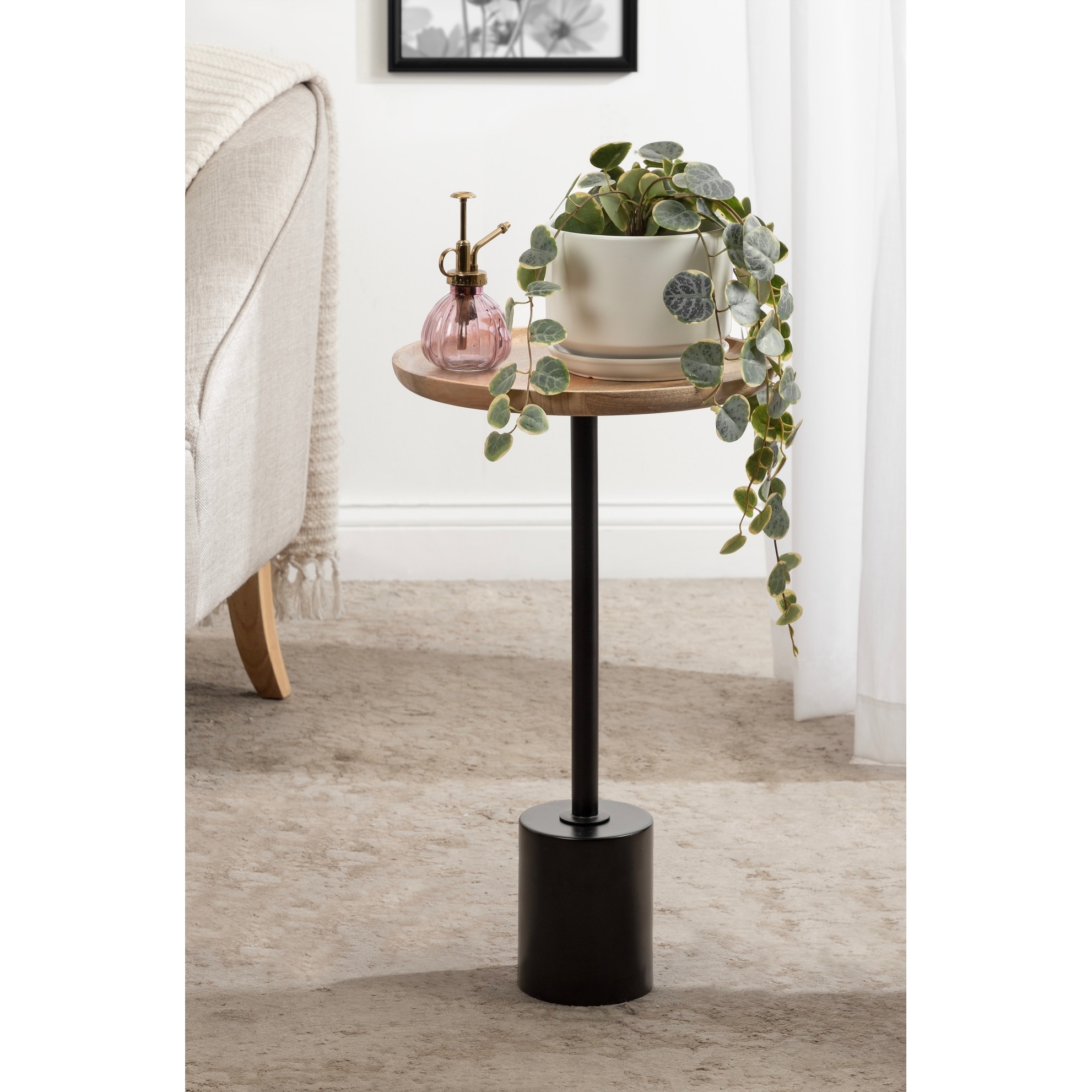 Kate and Laurel Xyler Wood and Metal Side Table - Overstock - 40891624