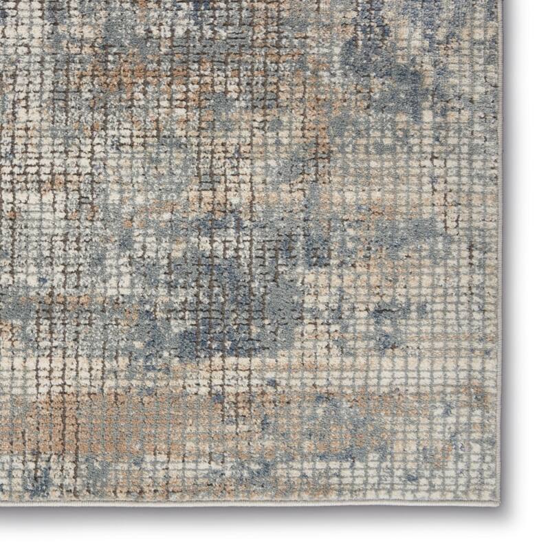 Melo Power Loomed Distressed Abstract Modern Area Rug By HomeRoots - 120' X '26' X '0.32