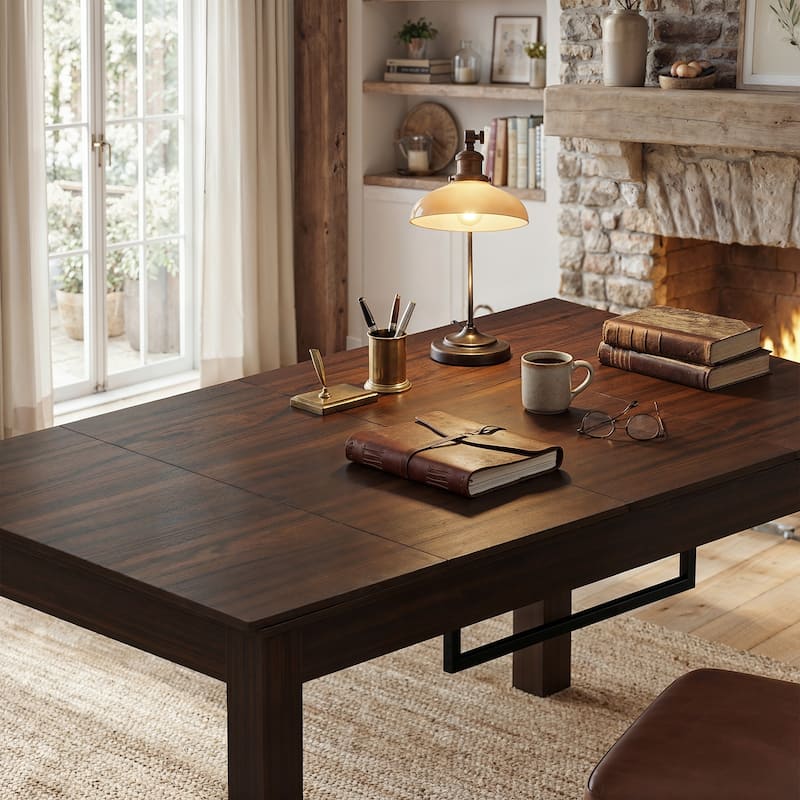 63" Convertible Board Game Table Multi-Purpose Dining & Work Table with Hidden Gaming Surface, Removable Top Panels