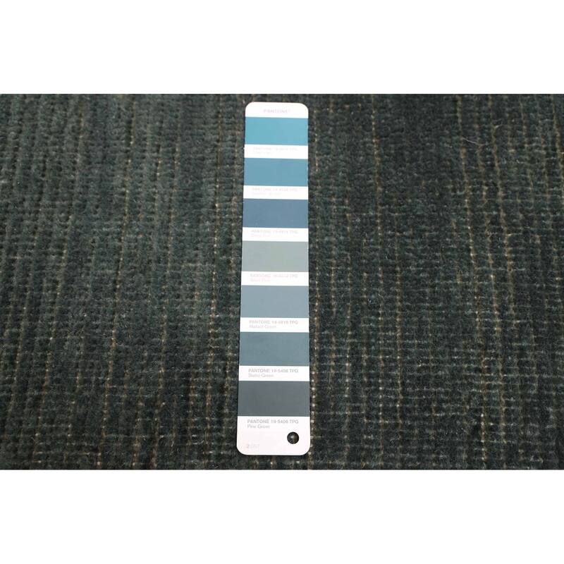 ECARPETGALLERY Hand-knotted Pak Finest Marrakesh Dark Green Wool Rug - 9'3 x 12'1