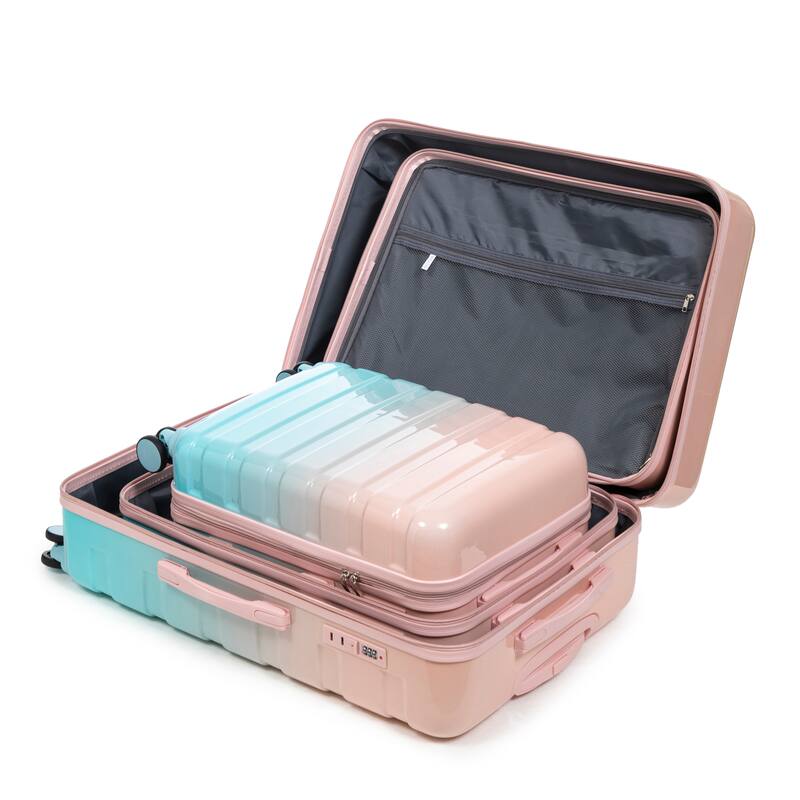 3 Piece Hardside Lightweight Luggage Sets, 20/24/28 Inch Carry on Luggage with TSA Lock and Spinner Wheels, for Home Travel