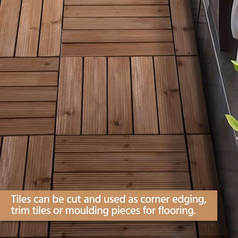 Yaheetech 27pcs 12"x12" Tiles for Patio Garden for Indoor & Outdoor