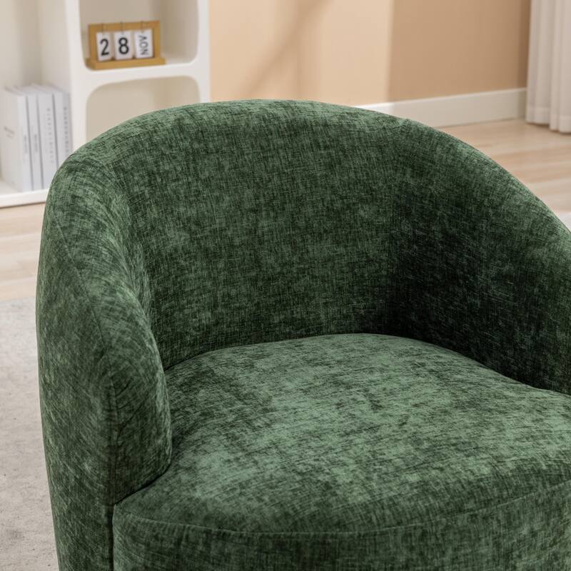 Armchair with black powder coated metal ring
