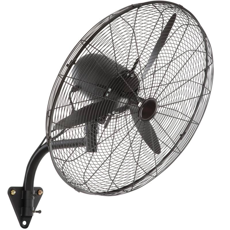 Wall-Mount Misting Fan, 30 Inch, 3-speed High Velocity Max 9500 CFM, Waterproof Oscillating Industrial Wall Fan