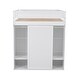 preview thumbnail 14 of 15, White Full Loft Bed with Desk, Wardrobes, and Storage Drawers
