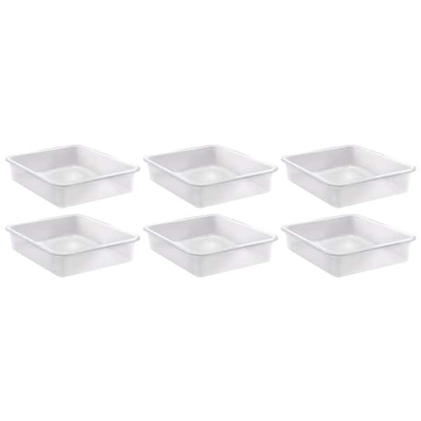 slide 2 of 2, Teacher Created Resources Large Plastic Letter Tray, Clear, Pack of 6