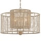 preview thumbnail 1 of 9, Jayna 4 Light Burnished Silver Chandelier - 25'' W x 16.5'' H 25'' W x 16.5'' H