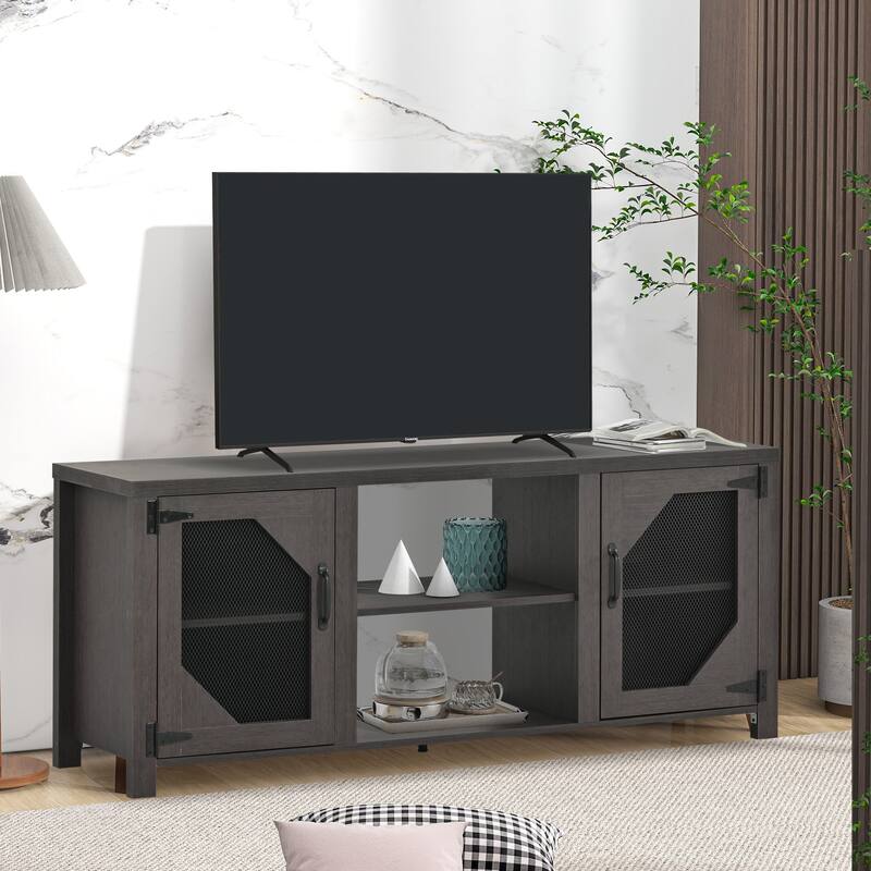 Industrial TV Stand TV Console Table for 65'' TV with 3 Levels