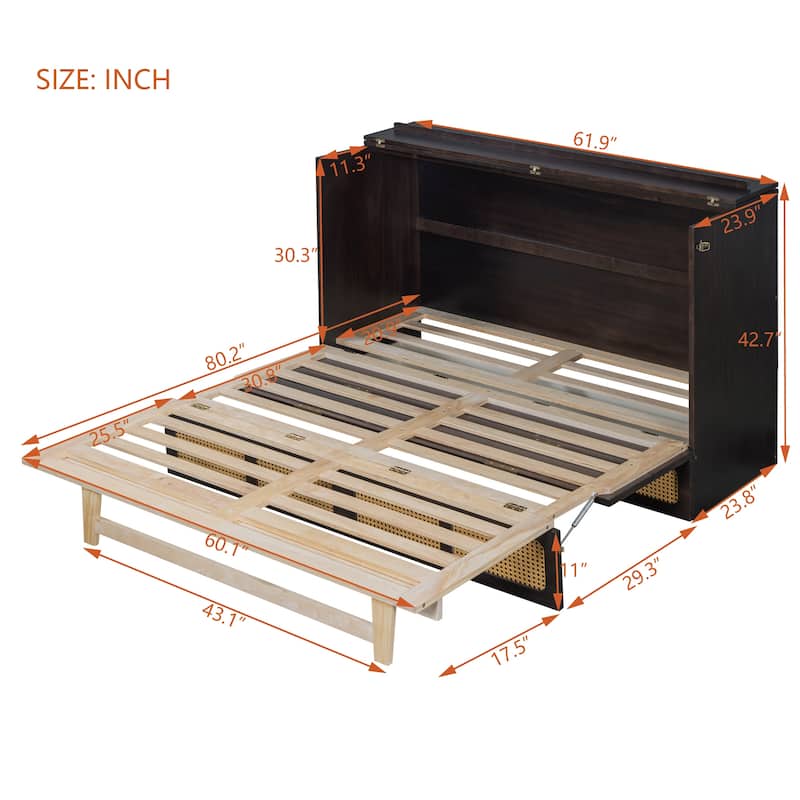 Modern Murphy Bed with Large Drawers