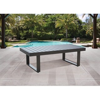 Tahoe Outdoor Patio Powder-Coated Aluminum Coffee Table - On Sale - Bed ...