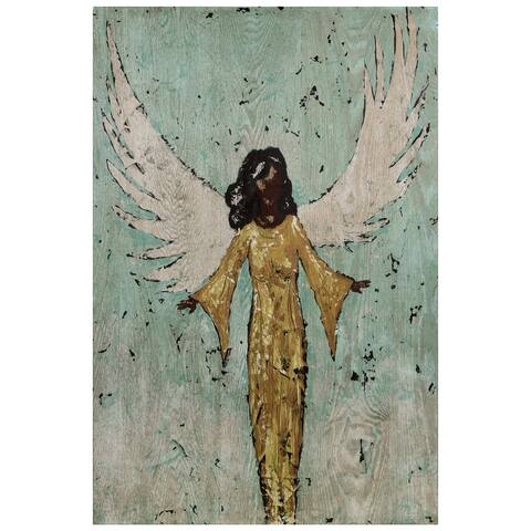 "Earthly Angel II" Fine Giclee Printed Directly on Hand Finished Ash Wood Wall Art