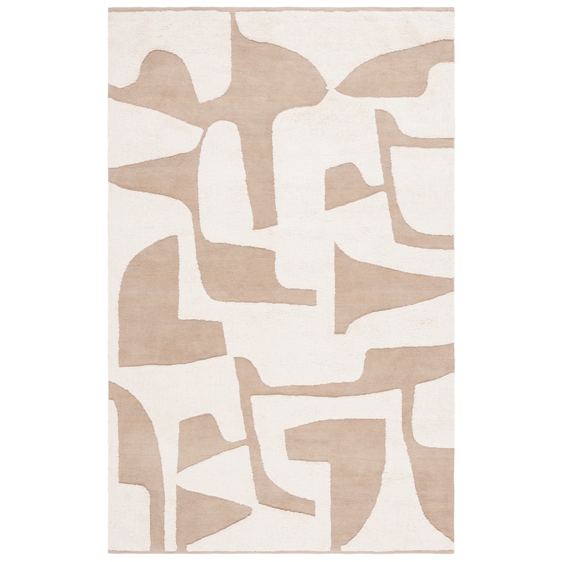 SAFAVIEH Handmade Casablanca Azelia Cotton Rug - 4' x 6' - Beige/Ivory