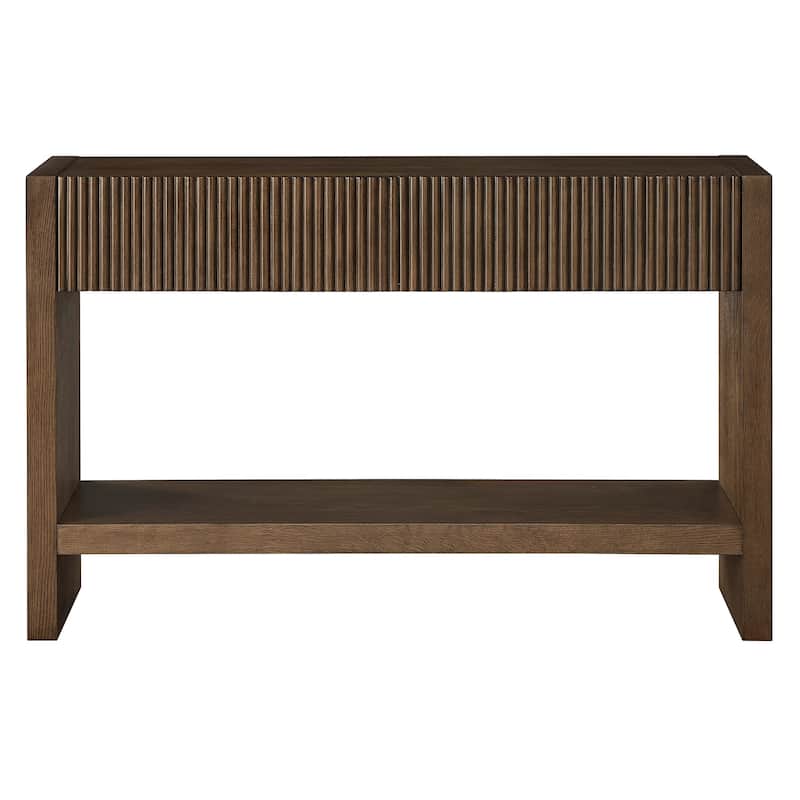 Manzanita 48" Wide Rectangular Solid Wood Fluted Console Table - 48" Wide