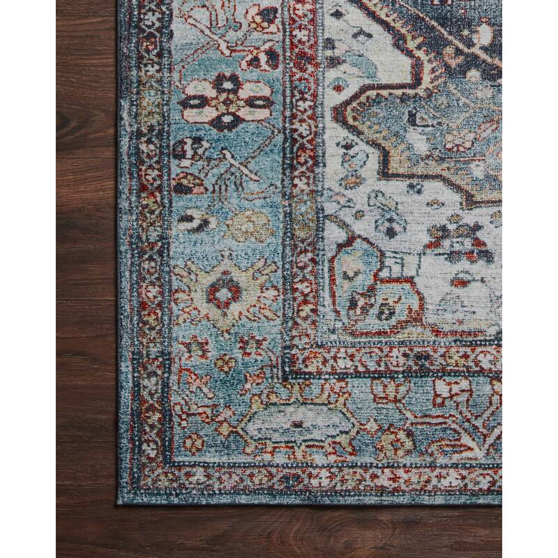 Alexander Home Sara Distressed Boho Medallion Ultra Plush Area Rug