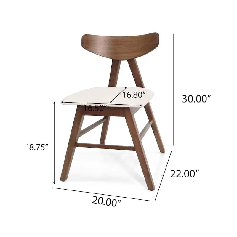 Stocker Fabric and Rubberwood Dining Chairs (Set of 2) by Christopher Knight Home