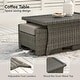 preview thumbnail 64 of 105, Murphy Outdoor Wicker Patio Outdoor Sofa Swivel Chair Coffee Table