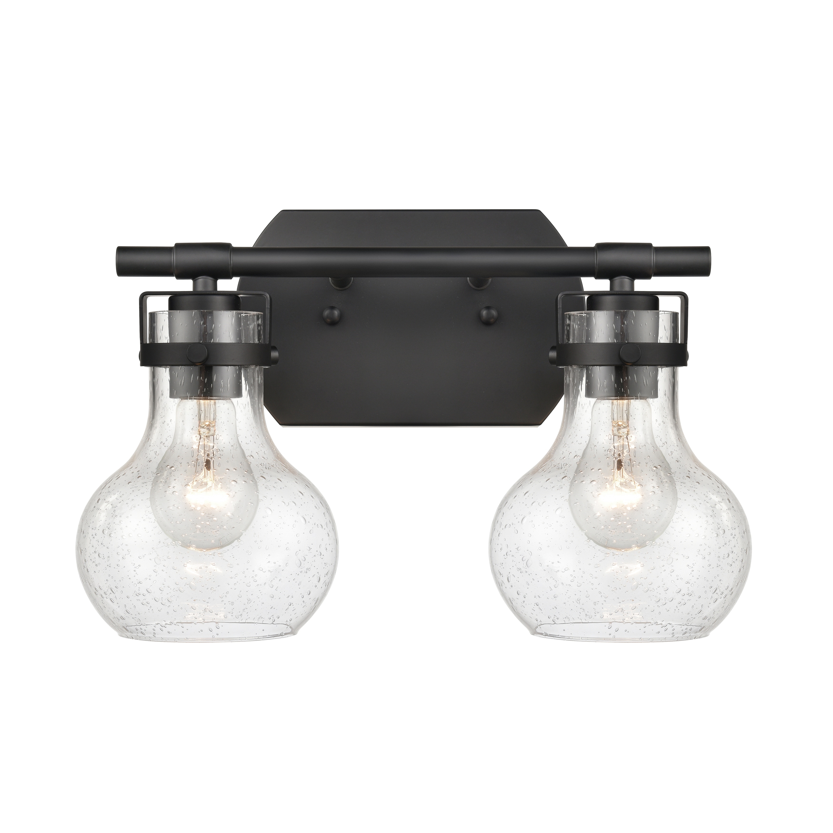 Atlas Lighting Salamanca Farmhouse Style Curved Seeded Glass Bathroom Vanity Light
