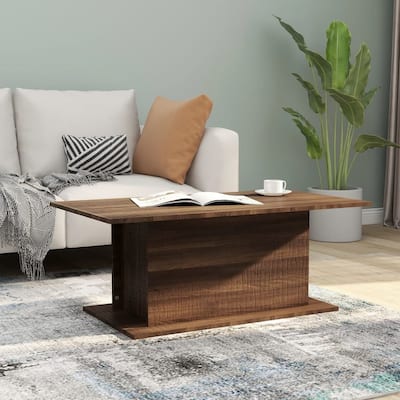 vidaXL Coffee Table Accent End Side Sofa Table for Living Room Engineered Wood - 40.2" x 21.9" x 15.7"