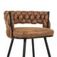 preview thumbnail 4 of 8, Javlergo Set of 2/4/6 Counter Height Bar Stools 26.77" Upholstered Woven Back Bar Chairs with Armrests and Footrest