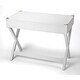 preview thumbnail 2 of 2, Transitional Glossy White Rectangular Writing Desk