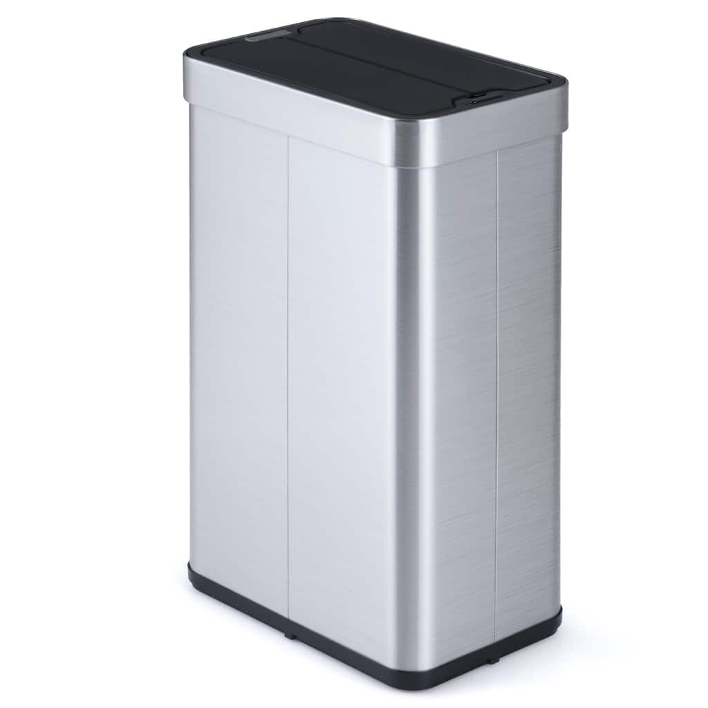 Gymax 16 Gallon Trash Can w/Wing Lids for Bedroom Bathroom Kitchen