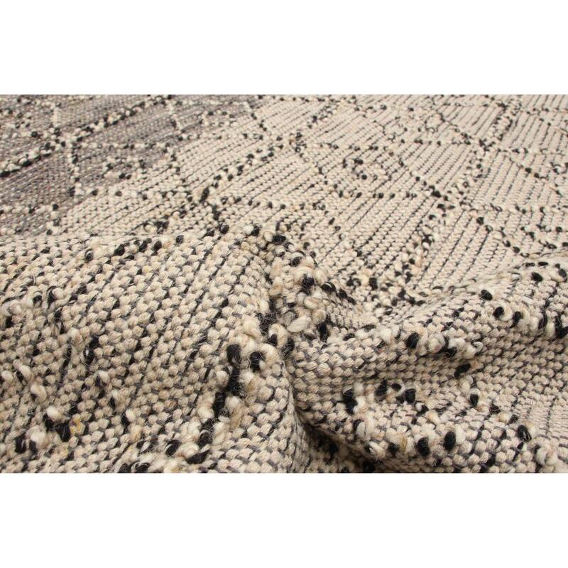 ECARPETGALLERY Braid weave Sienna Brown Wool Rug - 6'3 x 8'11