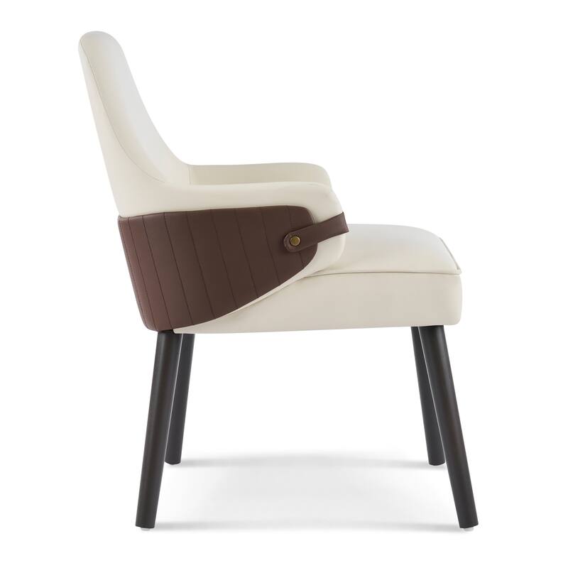 Christopher Knight Home - Modern Upholstered Dining Chair Set with Two-Tone Fabric Armchair Design