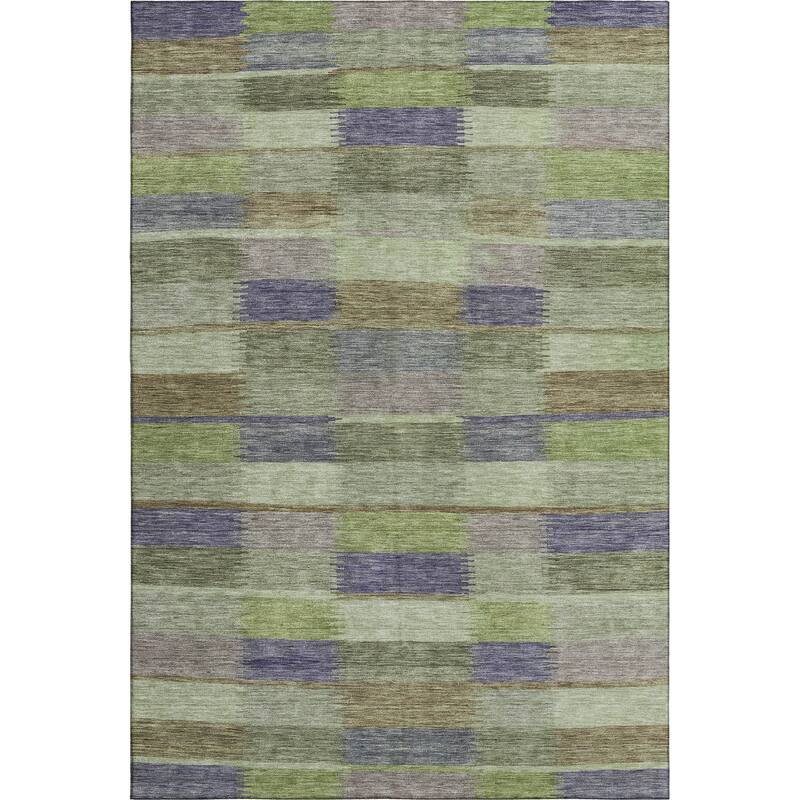 Premium Washable Super Soft Geo Stripe Mayfield Rug