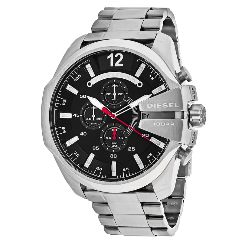 Diesel Men's Mega chief Black Dial Watch - DZ4308 - 6 (36)