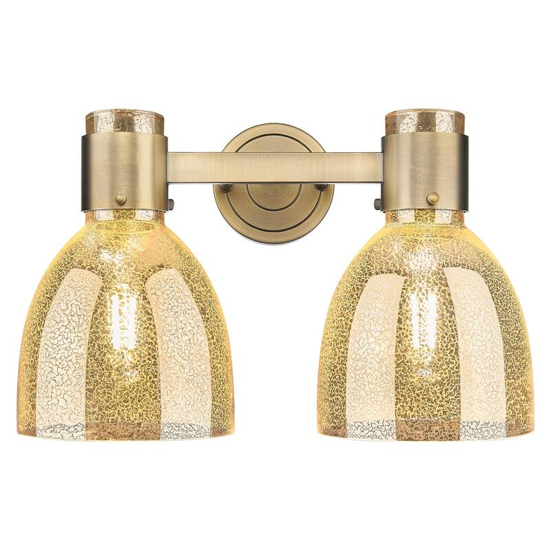 Innovations Lighting 464-2W-G464D-7ME Lawton Bell 2 Light 16" Wide - Brushed Brass