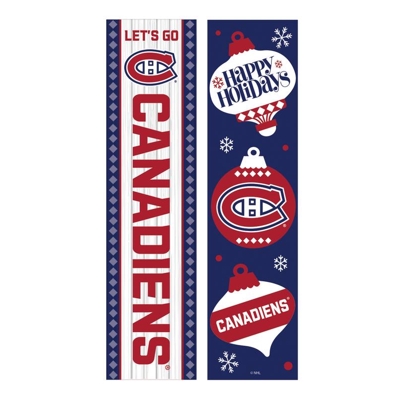 47" Double Sided Seasonal Porch Leaner, Montreal Canadiens - 47" x 11.25"