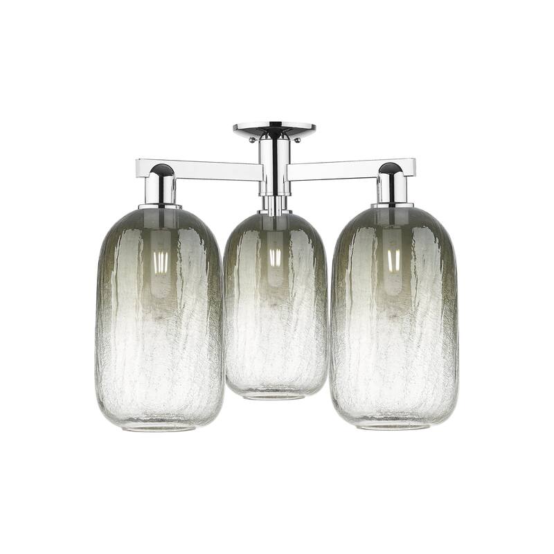 Innovations Lighting Downtown Urban - Brookhaven Cloche - 3 Light 25" Semi-Flush Mount