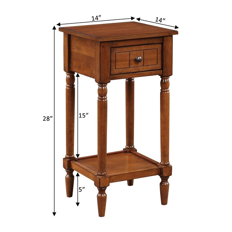 Convenience Concepts French Country Khloe 1 Drawer Accent Table with Shelf