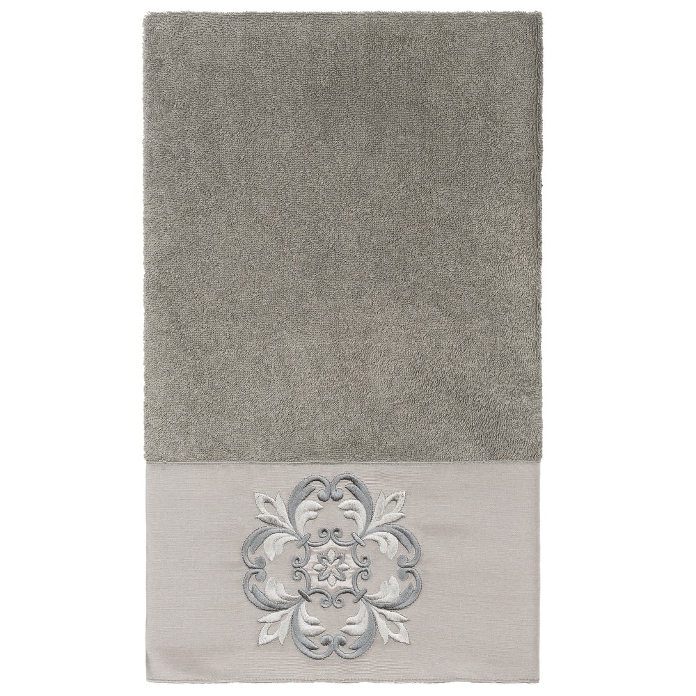 Authentic Hotel and Spa 100% Turkish Cotton Alyssa Embellished Bath Towel