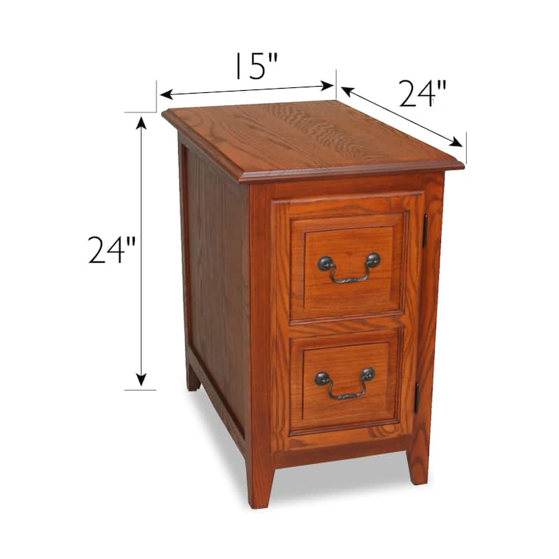 Solid Wood Shaker Cabinet End Table