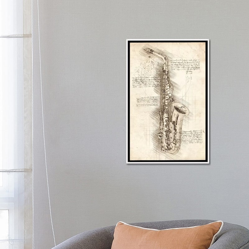 iCanvas "Saxophone" by Cornel Vlad Framed Canvas Print