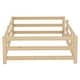preview thumbnail 58 of 70, Full Size Montessori Floor Bed with Safety Fence, Solid Pine Wood Frame, Kids Low-Profile Bed for Boys and Girls, Easy Assembly
