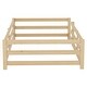preview thumbnail 22 of 34, Twin Sturdy Structure Wood Floor Bed with Guardrail and Fence for Kids, Montessori Bed