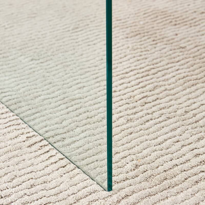 Dining Table, With Transparent Tempered Glass Legs